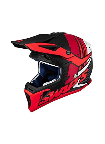 SWAPS Casque Cross Adulte Blur S818 - Noir/Rouge Mat - Taille S