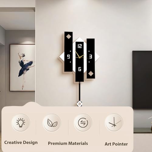 Horloge murale en métal 3D au design minimaliste de haute précision