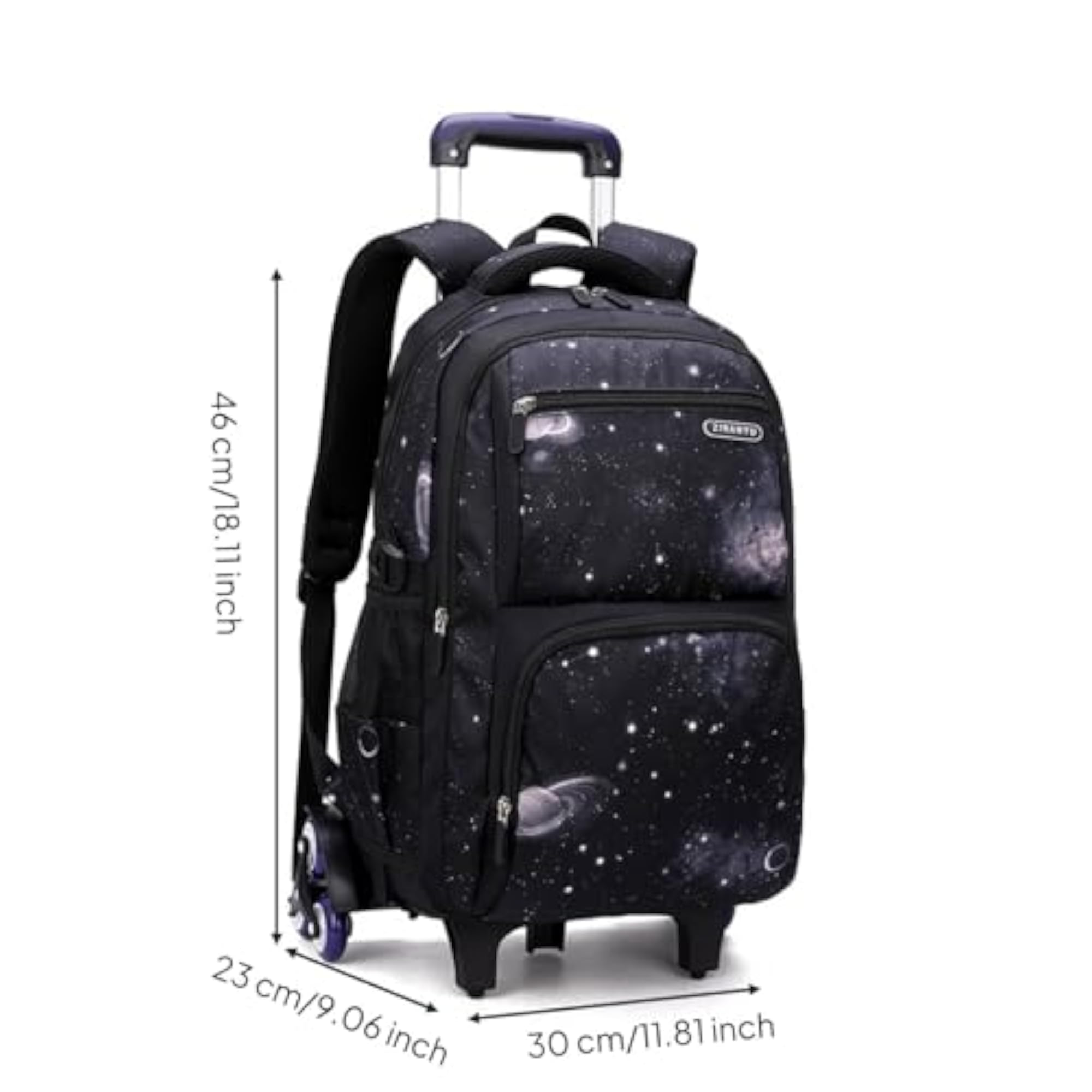 3 Pieces Large Capacity Stair Climbing Trolley School Bag