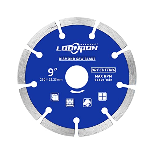 Disque à tronçonner diamanté de 230 mm de diamètre, lame de scie diamant avec trou de 22,23 mm de diamètre pour meuleuse d'angle, coupe brique, béton, marbre, granit Cover