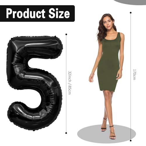 Image of Black Number Balloons 50 Balloon Numbers 50th Number Balloon Foil Mylar Party Balloon For Men Women 50th Birthday Balloons Dirty 50 Birthday Decorations For Her Him Anniversary Graduation Decorations