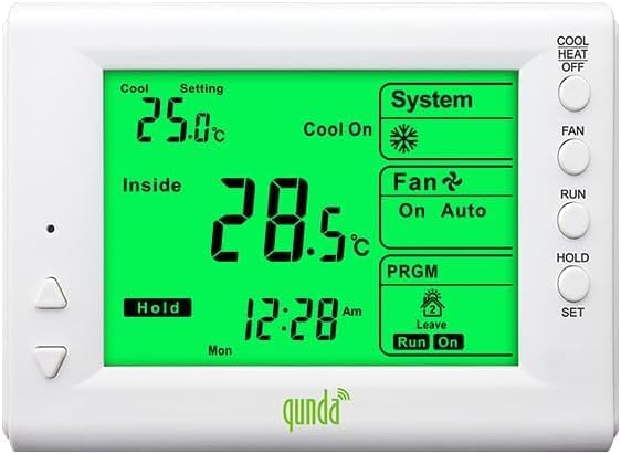 QUNDA QD-HVAC20 Programmable Thermostat - Precise Climate Control for Fan Coil