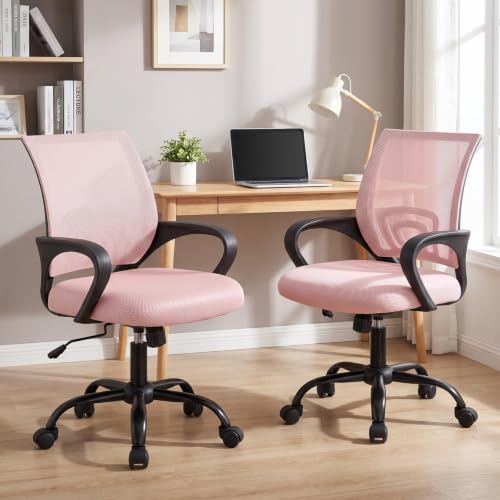 Image of DUMOS Ergonomic Office Chair, Mid-Back Executive Desk Chair 2 Pack
