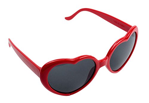 niceeshop(TM) Modern Süß Herzförmig Kunststoff Rahmen Retrostil Sonnenbrille Brille, Hell Rot Cover