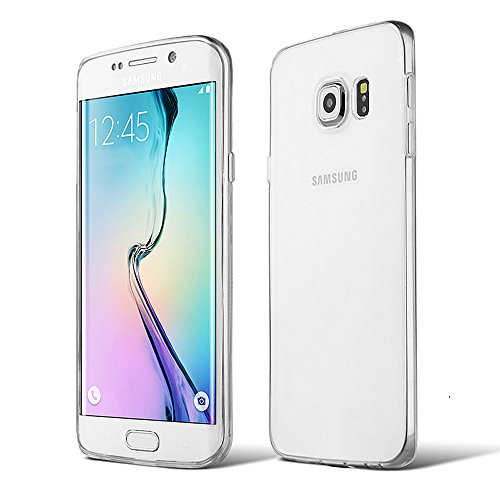 AMBM, Slim Thin Transparent TPU Cover Case with Crystal Clear Anti-Scratch and Anti-Shock Back Plate and TPU Bumper for Samsung Galaxy S6 Edge Plus 5.7 Inch