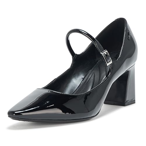 DKNY Women's Samira Pointed Toe Mary Jane Block Heel Heeled Sandal