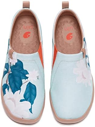 UIN Women’s Art Travel Shoes Loafers Fashion Comfort Wide Toe Casual Slip On Mules