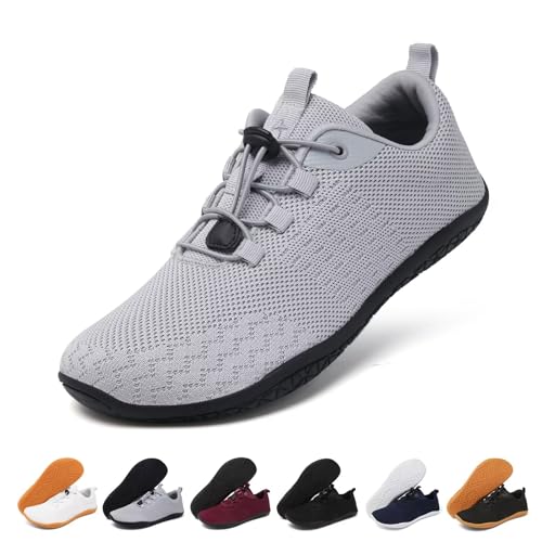 YOLIS Herren Barfußschuhe Trail Laufschuhe - Zero-Drop Breite Zehenbox Gr.41-47