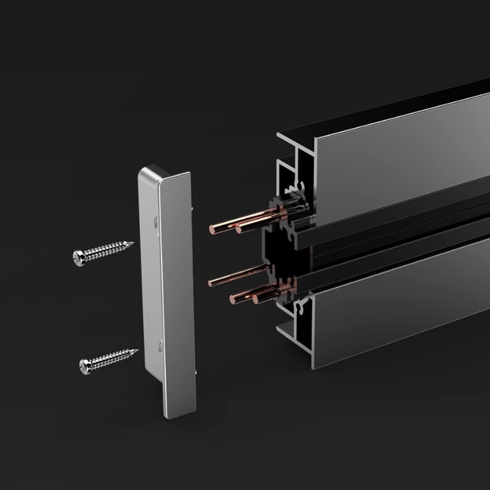 Power Track Socket Surface/Concealed Series Electrical Wall Extension Outlets(Black,80cm code)