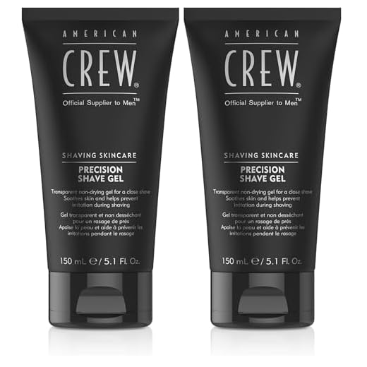 AMERICAN CREW – Precision Shave Gel, 150 ml, Rasiergel für präzise Rasuren, Gel spendet Feuchtigkeit & beruhigt die Haut, Pflegeprodukt beugt Irritationen vor (Packung mit 2)