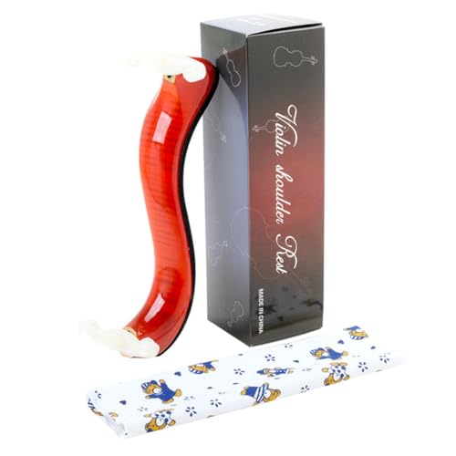 Kisangel Épaulière pour Violon en Caoutchouc Rouge Ronde, Stabilité Optimale sans Bavures, Support Professionnel et Pratique pour Usage à Domicile Salle de Musique