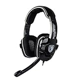 SADES Spider, Auriculares estéreo, Micrófono plegable, Orejera suave, Negro