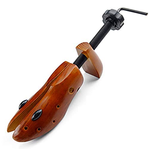 XJZHANG Widener de Chaussure en Bois de Chaussure - Expanseur de Chaussure réglable Expandeurs en Bois de pin pour Hommes et Femmes (Brown S) Cover