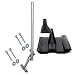 Produktbild Premium X Basic X120-48F SAT TV Dachsparrenhalter komplett feuerverzinkt 120cm Mast Aufdach Sparren-Halterung für Satellitenschüssel + UKW LTE-Antenne | Dach Montageset schwarz