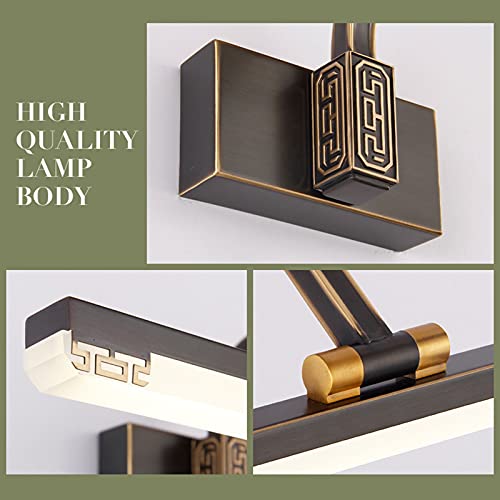Aplique led espejo baño cobre acrílico negro impermeable 4