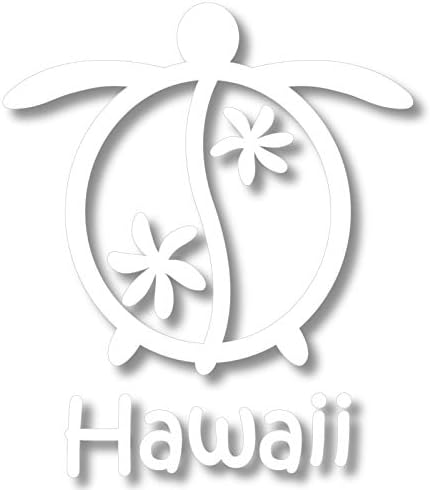 Amazon Nc Smile ハワイアンステッカー ホヌ ティアレ Hawaii ステッカー デカール ホワイト シール ステッカー おもちゃ