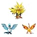3Pcs Juego De Dibujos Animados Pokemon Pikachu Series Articuno Moltres Y Zapdos Peluches De Peluche De 30 Cm, Muñecos De Peluche De Anime, Regalos para Niños, Juguetes De Peluche