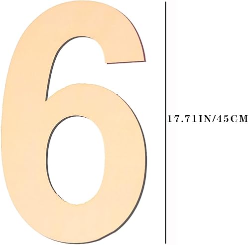 Vista 91 de Números de madera grandes de 15 pulgadas 1, número de madera en blanco 1, grandes números de madera sin terminar para manualidades DIY, grandes