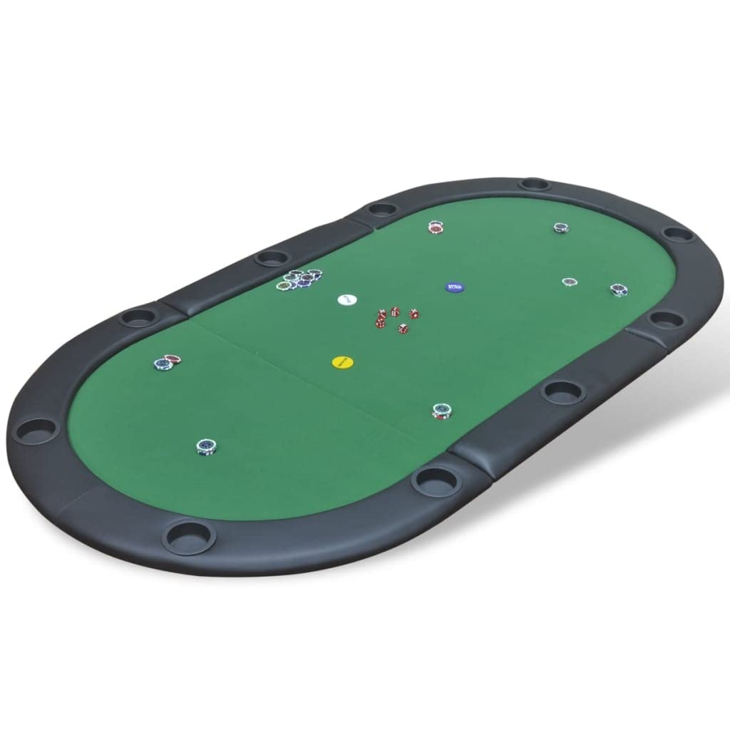 Home Garden - Mesa de póquer plegable para 10 jugadores, color verde