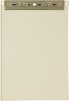 Lihit Lab Mutual Ultra-thin Clipboard with Hook Holes, A4 E-Type, Copy Paper 20 Sheets, Ivory A2067-16