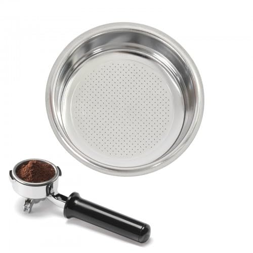 51mm Porte Filtre à Café n Acier Inoxydable, Single Cup Filtre Café Réutilisable Café Sans Filtre Paniers, Filtre Non-pressurisé, Accessoires de Remplacement de Machine à Café Esspesso