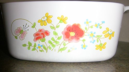 Corning Ware Wild Flowers 1.5 Liter Casserole Dish A-1-1/2-B Corning Ware 1.5 Liter Baking Dish #TOP5