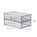 ZHIAI Stackable Storage Drawer, 2 Piece Acrylic Organiser for Cosmetics and Beauty Products, Suitable for Dressers, Bathrooms, Cabinets, Storage Rooms, Bedrooms and Home Organisers