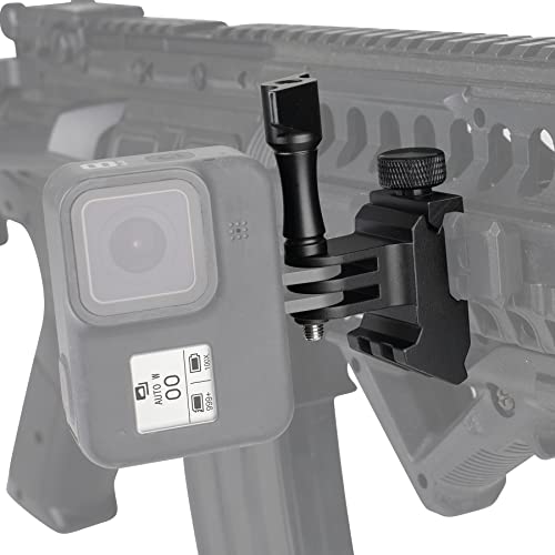 Hi-Precision Aluminum Universal Action Camera 1+1 Picatinny Rail Mount Holder for Airsoft Hunting Water Ball Paintball Toy Gun Pistol Video Recording