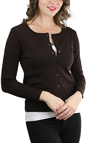 Image of ToBeInStyle Women's Long Sleeve Button Down V-Neck Cardigan