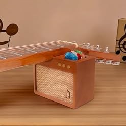 Guitar Neck Rest – CoolGift Mart Amp-Styled Solid Wood Guitar Tool with Pick Holder, Guitar Accessories & Luthier Tools for Acoustic/Electric Guitars Repair, Maintenance, Cleaning - Les Beatles, Paul McCartney, John Lennon, RIngo Starr, George Harrison