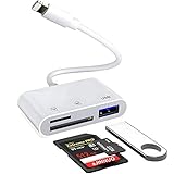 【Fast Data Transfer Speed】This sd card to iphone adapter, Built-in newest powerful chip, allows simultaneously read & write on SD cards, Micro SD cards and USB storage with fast transfer speed, transfer photos/videos in just seconds to the mobile iphone, ipad,help you instantly sharing memorable moments on social media anytime and anywhere.