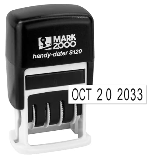 Mark 2000 - S120 Self-Inking Date Stamp - Black Color