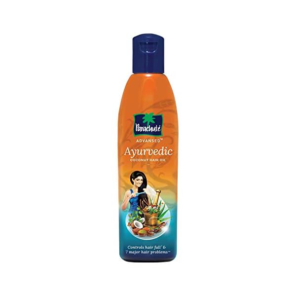 Parachute Advansed Ayurvedic Coconut Hair Oil, Hair Oil, Controls Hairfall and 7 Major Hair Problems, 300 ml