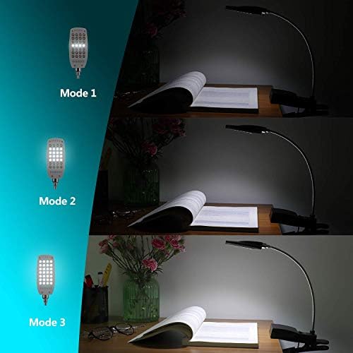 Daffodil ULT300 - USB and Battery Powered Desk Light - Clamp a Lamp to your Headboard, Table or Music Stand