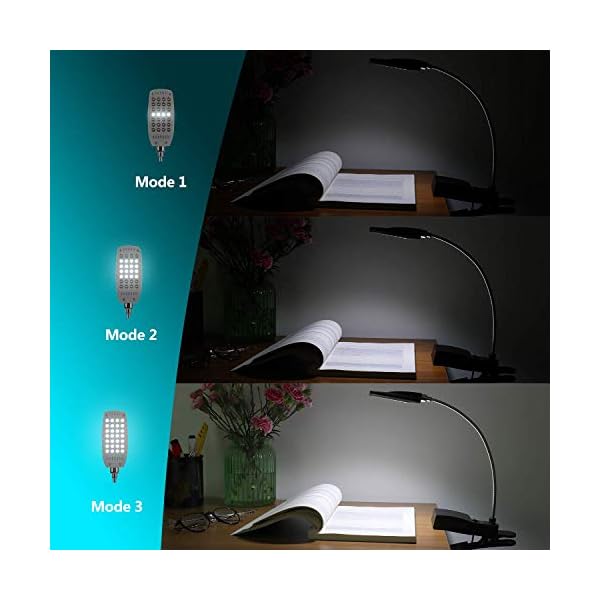 Daffodil ULT300 - USB and Battery Powered Desk Light - Clamp a Lamp to your Headboard, Table or Music Stand - Image 4