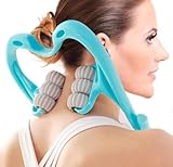 Rejopes Handheld Massager with 6 Balls - Premium Deep Tissue Relief for Neck, Back, Shoulders and Legs (Blue)