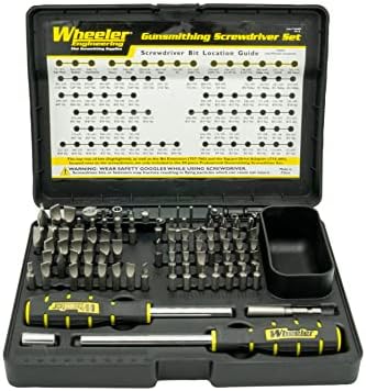 Wheeler 89-Piece Professional Screwdriver Set with 2 Handles Storage Case for Gunsmithing and Maintenance