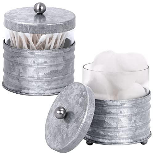 Autumn Alley Galvanized Bathroom Apothecary Jars Set, Farmhouse Bathroom Jars