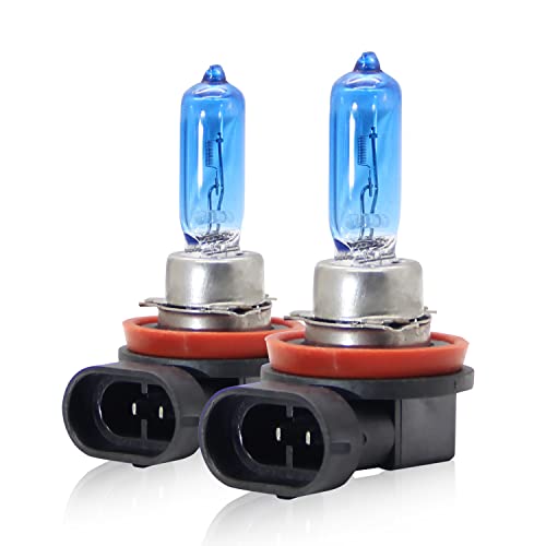 WinPower H9 12V 100W Bombilla Halógena Faros delanteros Luz alta 5000K Blanco cálido para coche/moto actualización de faros originales, Paquete doble