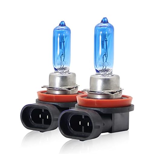 WinPower H9 12V 100W Bombilla Halógena Faros delanteros Luz alta 5000K Blanco cálido para coche/moto actualización de faros originales, Paquete doble