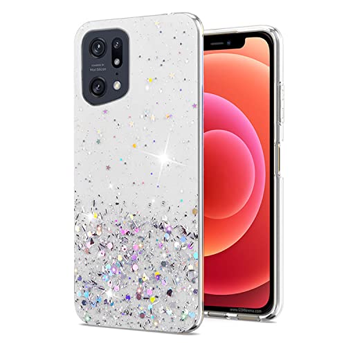 Coque Oppo Find X5 Pro paillettes transparente silicone souple