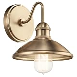 Kichler Clyde 1 Light Bathroom Vanity in a Rich Champagne Bronze Finish, for Bathrooms, (7.25" H x 7.5" W x 8.25" Ext.), 45943CPZ