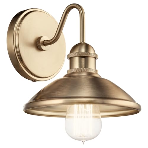 Kichler Clyde 1 Light Bathroom Vanity in a Rich Champagne Bronze Finish, for Bathrooms, (7.25" H x 7.5" W x 8.25" Ext.), 45943CPZ by Kichler - Used condition - US$45.93