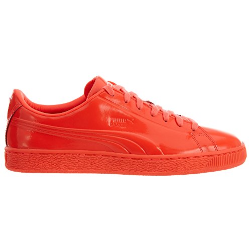 PUMA PUMA Men's Basket Classic Patent Emboss Sneaker, Red Blast, 12 M US