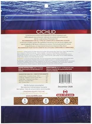 NorthFin Cichlid Formula Fish Food 2mm, 250g - 4