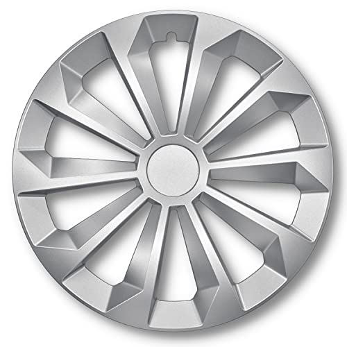 Albrecht 13 Pouces Argent enjoliveurs pour Jantes en Acier - Fame enjoliveur de Roue en Plastique avec Peinture en Couches - Enjoliveurs dans l'emballage d'origine Albrecht - Fabriqué en UE