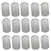 TinaWood 100PCS Blank Military Style Dog Tags for Stamping/ Engraving Shiny Stainless Steel Military spec Rolled Edge Backing Dog Tags for Dogs Engraved