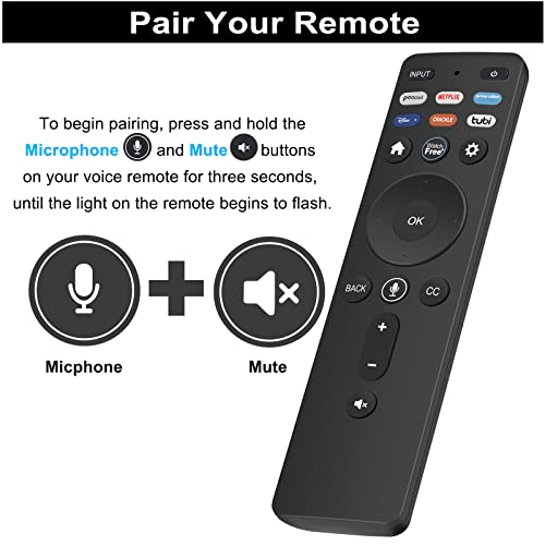 New Replacement Voice Remote Control Xrt260 Fit For Vizio V-Series And M-Series 4K Hdr Smart Tv With Shortcut App Keys Peacock Netflix Primevideo Disney+ Crackle Tubi Watchfree （Version 2） #TOP2