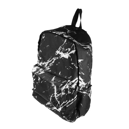 Bolsa de viaje con textura de mármol y mochila de doble hombro negra
