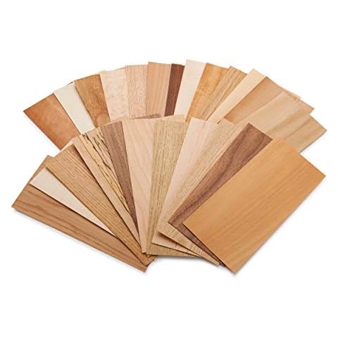Sauers North American Species Wood Identification Kit & Wood Veneer Sample Pack – 4” x 9” – 25 Pieces Cover